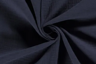 Blau - Baumwolle - Musselin - stahlblau - 3001-007