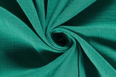 Badkleding stoffen - Katoen stof - Hydrofielstof uni - zeegroen - 3001-004