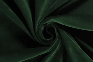 Badjas stoffen - Nicky velours stof - donkergroen - 3081-028
