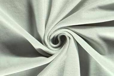 80% katoen, 20% polyester stoffen - Nicky velours stof - licht - oudgroen/mint - 3081-121
