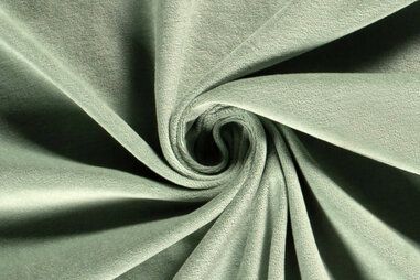 Velvet Stoffen - Nicky velours stof - oudgroen - 3081-122