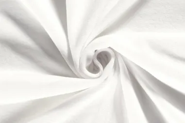 Witte / creme stoffen - Nicky velours stof - wit - 3081-050