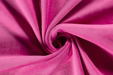 Velvet Stoffen - Nicky velours stof - fuchsia - 3081-014