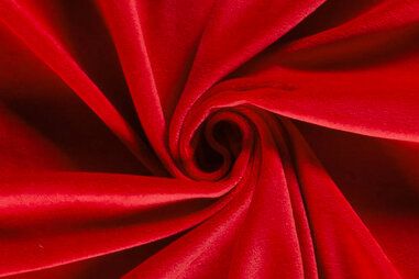 Stoffe - NB 3081-15 Nicki Velours rot