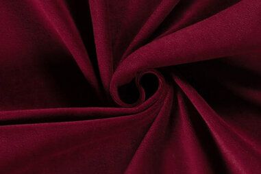 Sinterklaas - Nicky velours stof - bordeaux - 3081-018