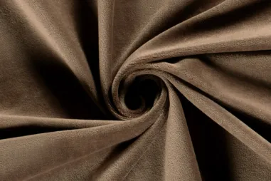 260gr/M² - Nicky velours stof - taupe - 3081-026