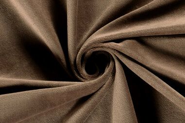 Velvet Stoffen - Nicky velours stof - taupe - 3081-026