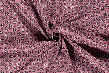 Blouse stoffen - Viscose stof - fantasie - roze - 19655-012