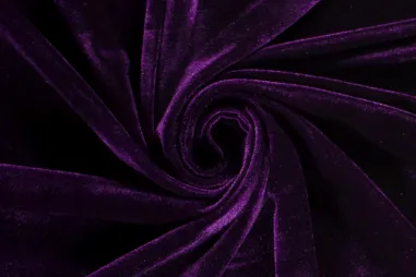 Tricot stoffen - Tricot stof - fluweel rekbaar - carbon - 3348-047