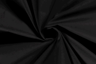 Zwarte stoffen - Katoen stof - zacht - zwart - 1805-069