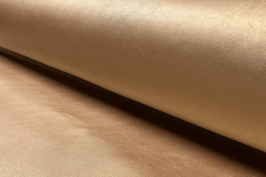 Gold - Kunstleder Stoff - rosa gold - 1268-090