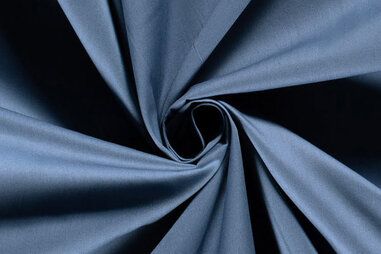 Katoen tafelkleed stoffen - Katoen stof - uni - jeansblauw - 5569-006