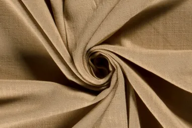 75% viscose, 25% linnen stoffen - Viskose - Leinenmischung Slub - camel - 13579-153