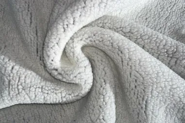 Mantelstoff - Pelz Stoff - borg - ivory - 9997