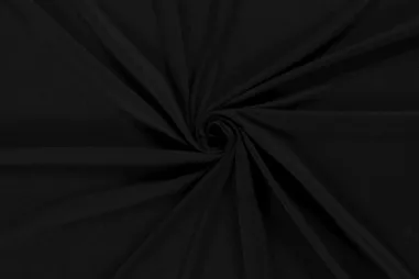 Tricot stoffen - Tricot stof - uni - zwart - 2194-069