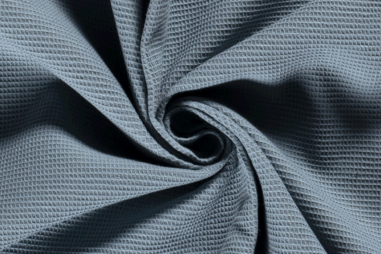 Handdoek stoffen - Wafelkatoen stof fijn - indigo - 2904-006