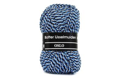 Brei- en haakgarens BOTTER OSLO 20% wol, 60% acryl en 20% polyamide - Botter Oslo 082 - blauw zwart beige - 100 gram