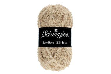 Brei- en haakgarens SWEETHEART SOFT BRUSH 100% polyester - Scheepjes Sweetheart Soft Brush - beige ecru - 100 gram