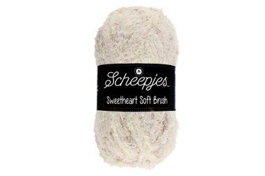 Brei- en haakgarens SWEETHEART SOFT BRUSH 100% polyester - Scheepjes Sweetheart Soft Brush - ecru beige - 100 gram