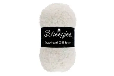 Haak- en breigaren - Scheepjes Sweetheart Soft Brush - wit roze - 100 gram