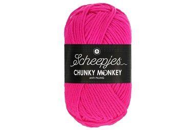 Brei- en haakgarens CHUNKY MONKEY 100% Acryl - Chunky Monkey 1257 - hot pink - 100 gram