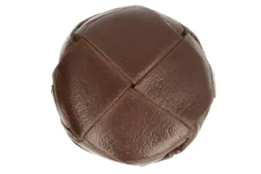 Knöpfe - Knopf Fußball handgefertigt - braun - 25 mm - 100-40-881