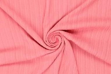 60% viscose, 38% polyester, 2% elastan stoffen - Viscose stof - Abbaio - stretch - roze - 0970-534