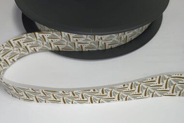 20 mm Band - Biasband 20 mm - fantasie - oudgroen wit - Bi282.823