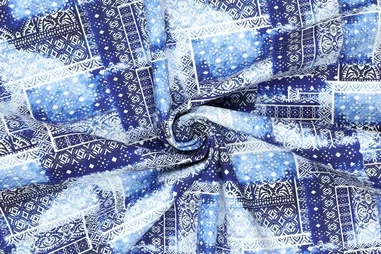 Blau - Canvas Stoff - digital abstrakt - blau - 20972-019