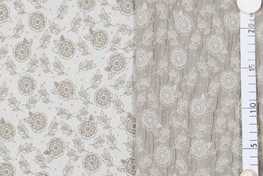 225gr/M² - Polyester stof - jacquard double face - beige off white - 333000-1