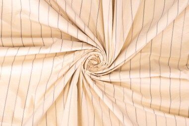 katoenen stoffen streep - Baumwolle - gestreift - creme - 310180-10