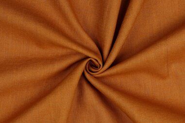 230gr/M² - Linnen stof - washed - cognac - 4414-037