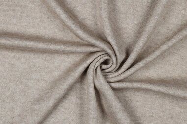 Gebreide stoffen - Gebreide stof - beige melange - 4446-002