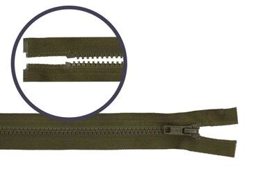 45 cm Reißverschlüsse - Deelbare profielrits legergroen 45 cm (888)