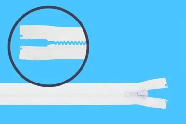 Teilbare Blockreißverschlüsse - Deelbare blokrits wit 65cm.