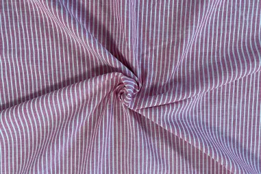 Polytex Stoffen - Baumwolle - gestreift - rosa weiss - 310187-80