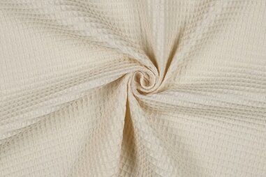 130gr/M² - Wafelkatoen stof - naturel - 6227-047 (BIO)