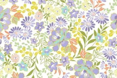 Tricot stoffen - Tricot stof - bloemen - violet multi - 10259-420