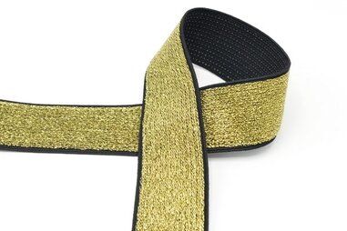 Elastiek - Elastiek 40 mm - lurex - goud - XET17-575-040
