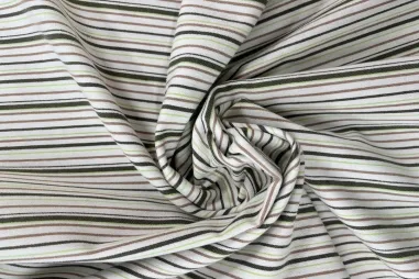 Stretch stoffen - Stretch stof - bengaline - gestreept - groen beige wit lime - JT206
