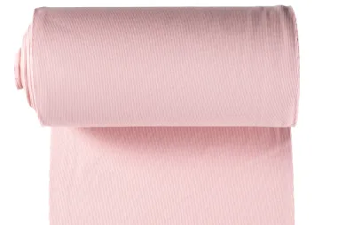 rond gebreide stoffen - Boordstof - ribbel - licht roze - 5861-012