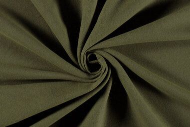 Kaki groene stoffen - Polyester stof - mantelstof wool touch - kaki groen - 22115-027
