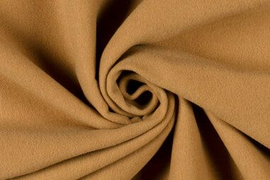 370gr/M² - Polyester stof - mantelstof wool touch - camel - 22115-153