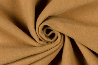 88% polyester, 11% viscose, 1% elastan - Polyester - Mantelstoffe Wool Touch - camel - 22115-153