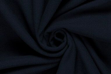 Marineblauwe stoffen - Polyester stof - mantelstof wool touch - marine - 22115-008