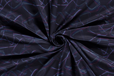 240gr/M² - Tricot stof - sportswear - aubergine - abstract - 20321-046