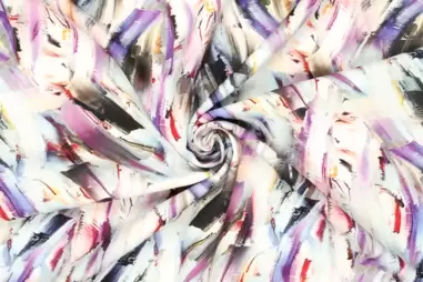 Multi kleur stoffen - Tricot stof - abstract - multi - 20542-092