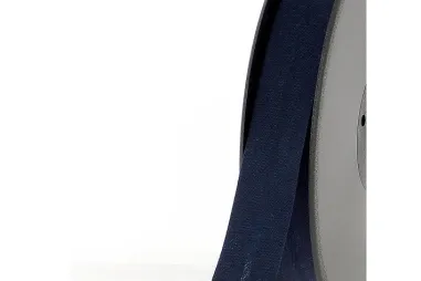 Effen uni kleur band - Biasband 20 mm donkerblauw - Bi1000.20.972