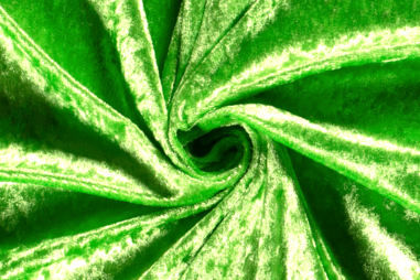 Velvet Stoffen - Velours de panne stof - appelgroen - 5666-024 op=op