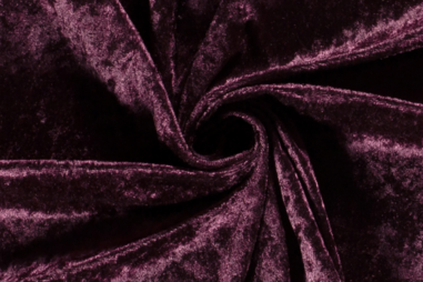 Versiering stoffen - Velours de panne stof - donker aubergine - 5666-019